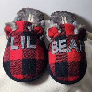 Dearfoams Toddler Boys "lil Bear" Slippers. Size 4-5